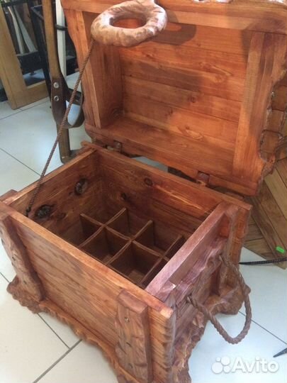 Сундук деревянный под бутылки