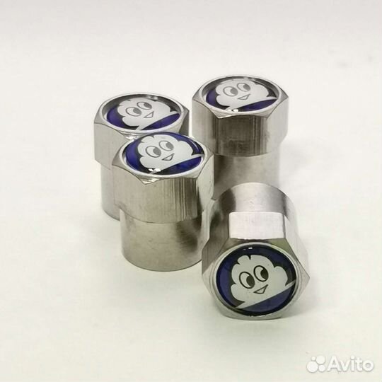 4шт Michelin колпаки для вентилей, хром