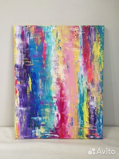 Картина абстракция акрилом на холсте, 40 на 50 см
