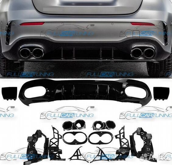 Диффузор Mercedes w177 AMG A45 на седан