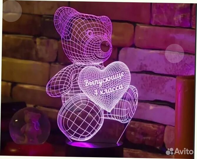 Детский 3D ночник на подарок