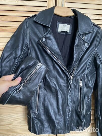 Кожаная куртка косуха zara