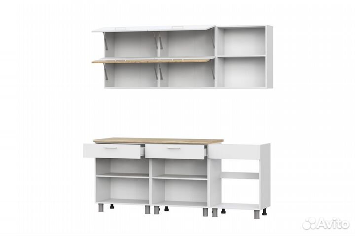 Кухня белая сонома новая 2.0м IKEA-стиль