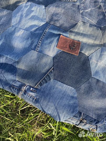 Плед покрывало джинсовое