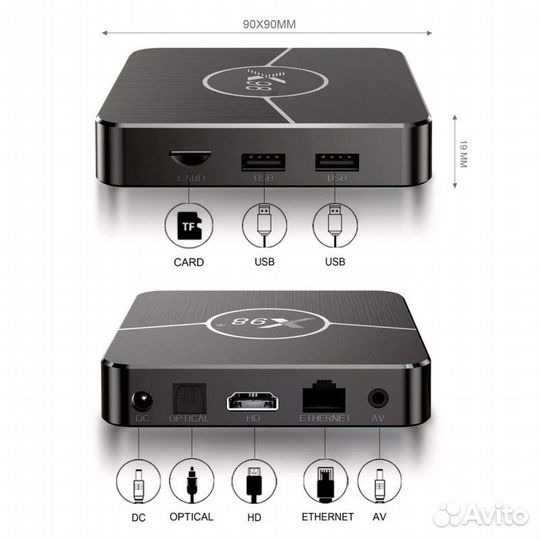 Тв-приставка X98 Plus, 32/4Gb, Android