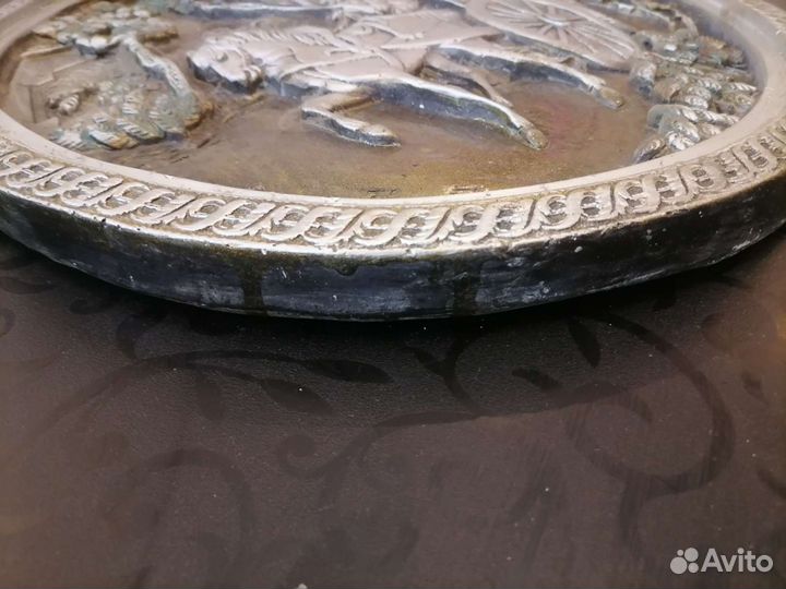 Тарелка картина гипсовое панно