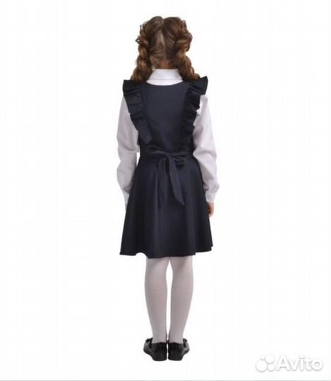 Сарафан школьный синий 128