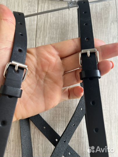 Ремень пояс портупея натуральная кожа S