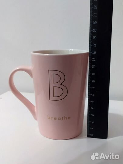 Кружка Breathe от Zara Home, розовая новая бокал