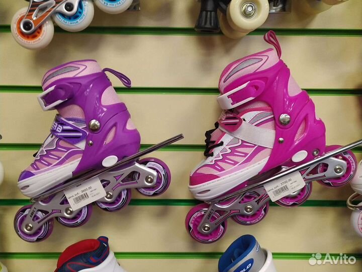 Коньки роликовые с металлической основой
