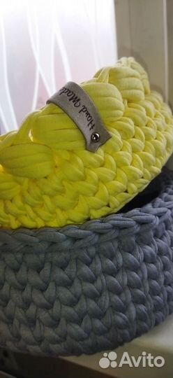 Корзинка из трикотажной пряжи