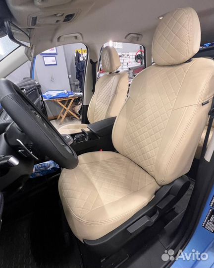 Чехлы алькантара Ромб на Ford EcoSport Автопилот