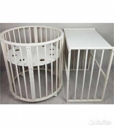 Детская кроватка круглая овальная