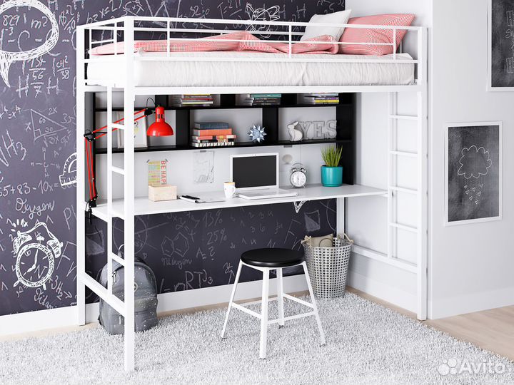 Детская кровать чердак с рабочей зоной