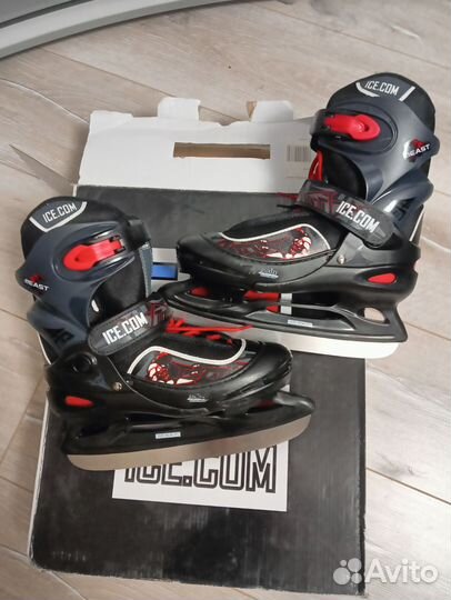 Коньки детские раздвижные 34 37 размер