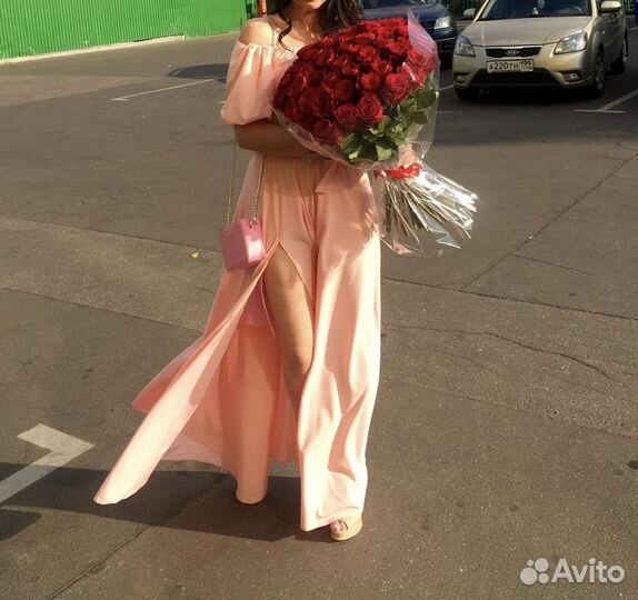 Вечернее платье пыльная роза