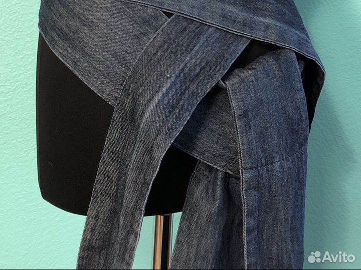 Май-слинг джинсовый тёмно-синий однотонный