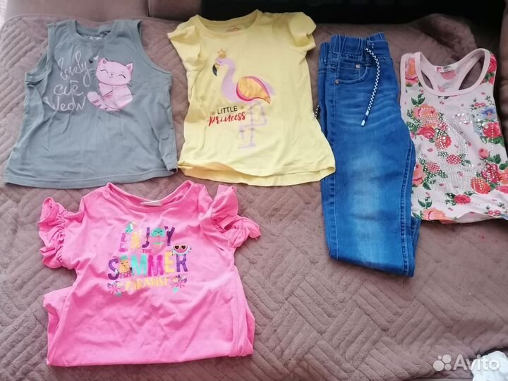 Вещи пакетом для девочки 110-122