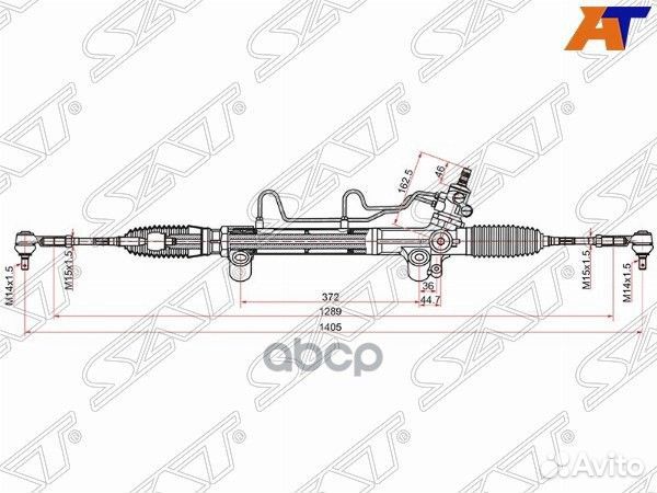 Рейка рулевая fortuner/hilux 05- LHD ST-44200-0