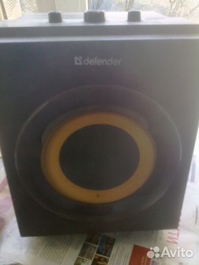 Сабвуфер Defender активный и Panasonic,колонки