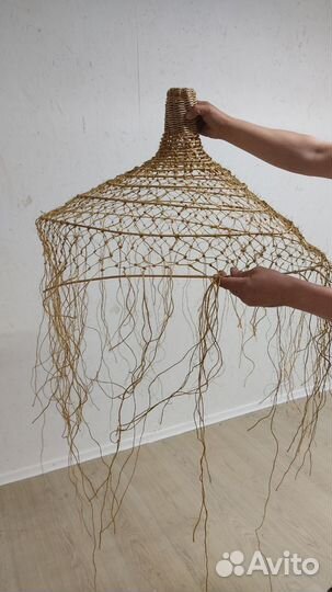 Люстры плетеные потолочные абажуры