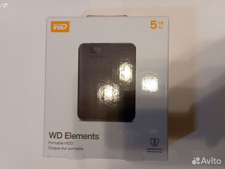 Внешний жёсткий диск WD elements 5tb