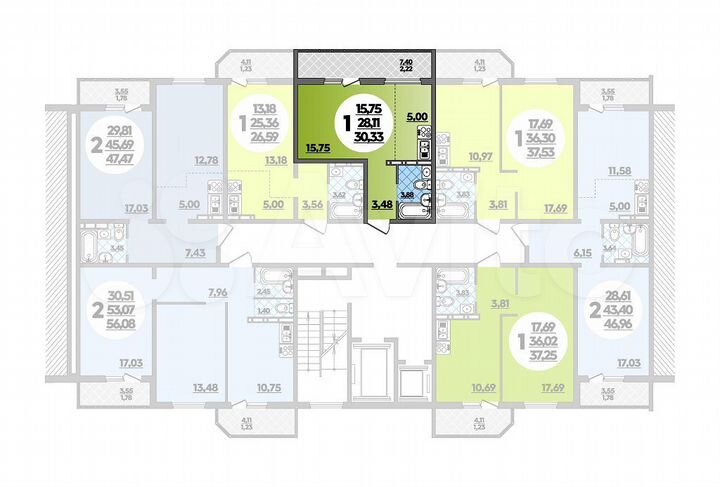 Квартира-студия, 30,3 м², 16/16 эт.