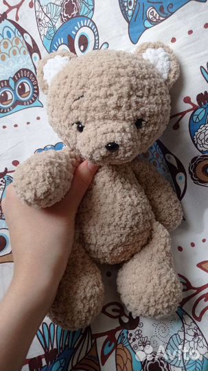 Вязаный плюшевый мишка ручной работы