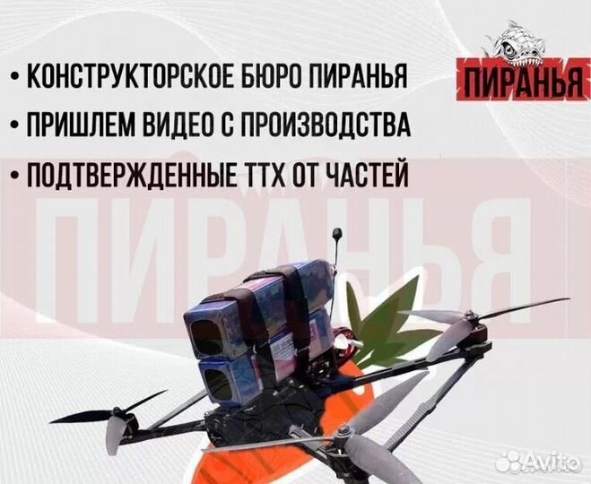 Бпла фпв Пиранья 7 и 10 дюйм