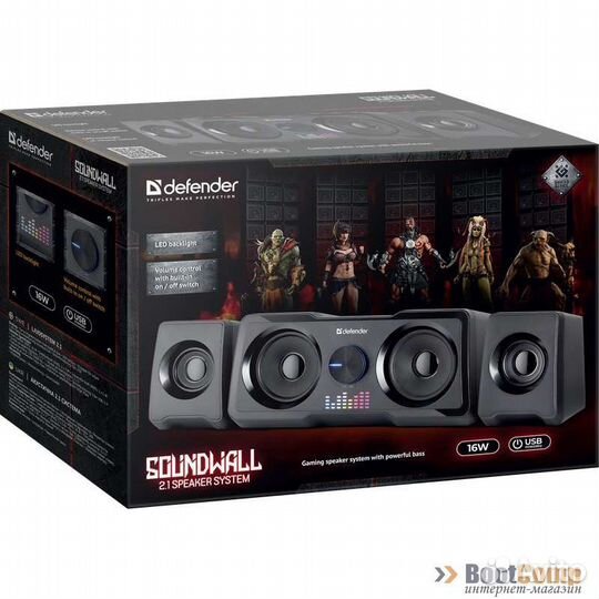 Колонки Defender 2.1 Soundwall 16 Вт