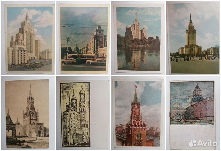 Открытки Москва и наборы (Петродворец, Абрамцево)