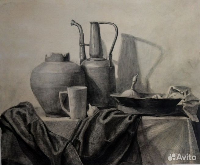 Картина графика, натюрморт