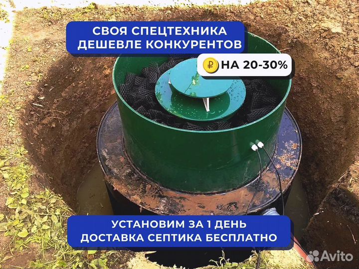 Септики под ключ - большой ассортимент