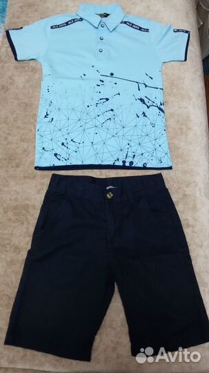 Комплект одежды (шорты,футболка-поло) р140