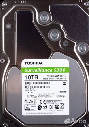HDD toshiba hdwr11A 10 tb тб