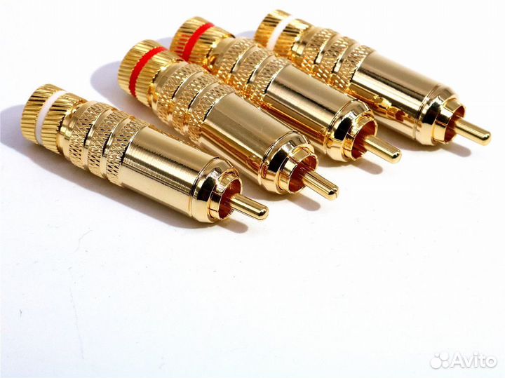 Коннектор RCA медь золото