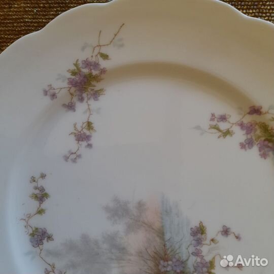 Роскошные антикварные тарелки М.С. Кузнецова