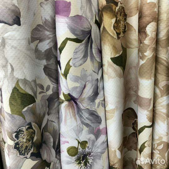 Шторы блэк-аут рогожка с рисунком