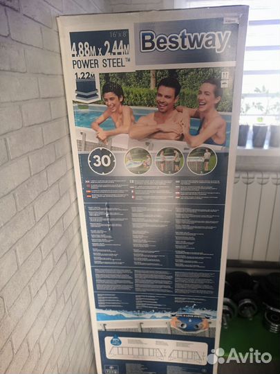 Каркасный бассейн bestway 488*244*122