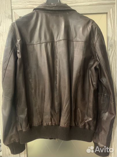 Кожаная куртка мужская 48 50