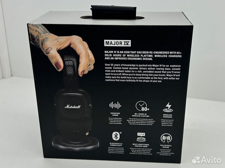 Новые оригинальные накшники Marshall Major 4 black