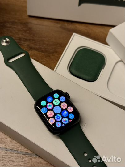 Apple Watch 7 41mm green (Комплект/ Акб 93%)