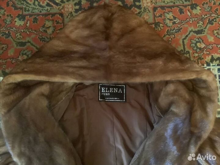 Шуба норковая с капюшоном 52 54