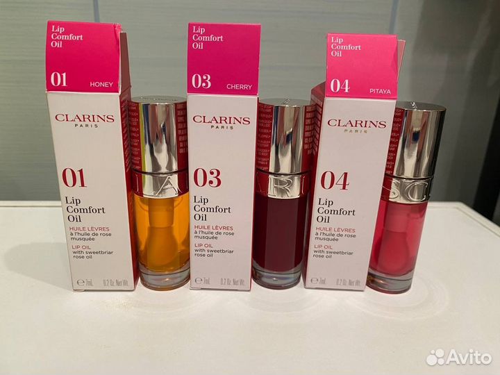 Clarins масло-блеск для губ 01, 03 новое