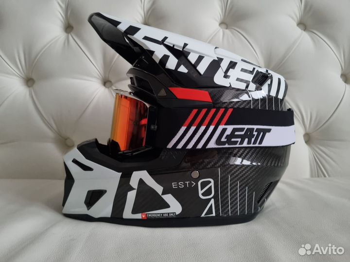 Kpoccoвый шлем Leatt 9.5 V23 + oчкu Velocity 6.5