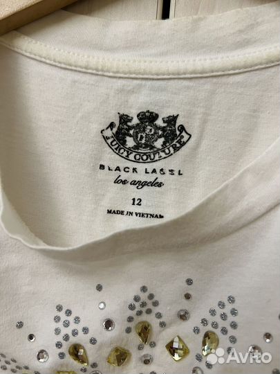 Футболка для девочки белая Juicy Couture