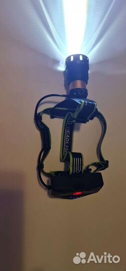 Сверхьяркий и мощный налобный фонарь 3 Акб