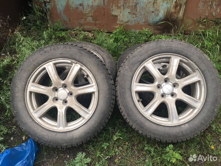 Литые диски в сборе subaru 5/100 205/60/6.5