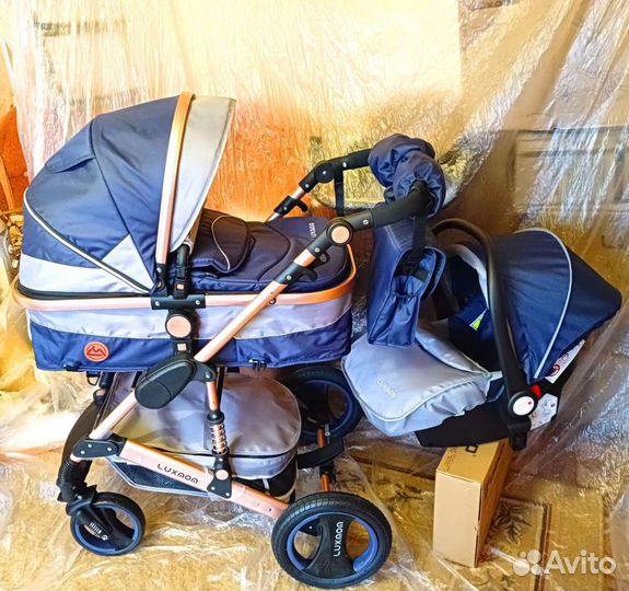 Новaя коляска Luxmоm 3 в l 2 в l всесезоннaя
