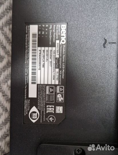 Монитор benq gw2780-t 27дюймов